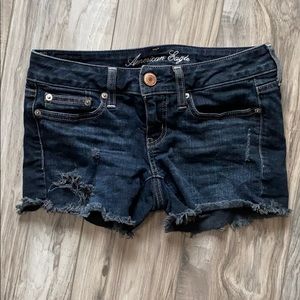American eagle dark jean shorts